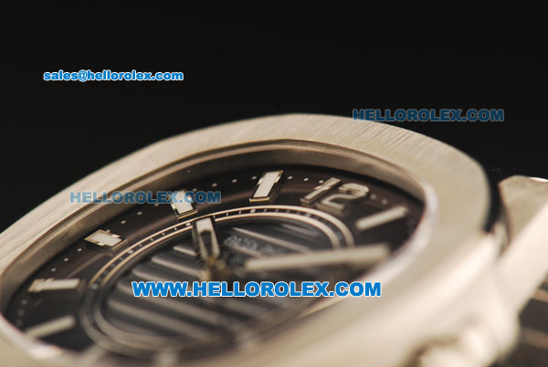 Patek Philippe Nautilus Swiss Quartz Movement Full Steel with White Markers - Click Image to Close